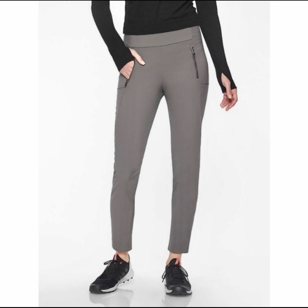 Athleta Headlands Hybrid Cargo High Rise Gray Pant